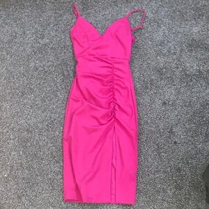 Emerald Sundae dark pink tank top dress with slit